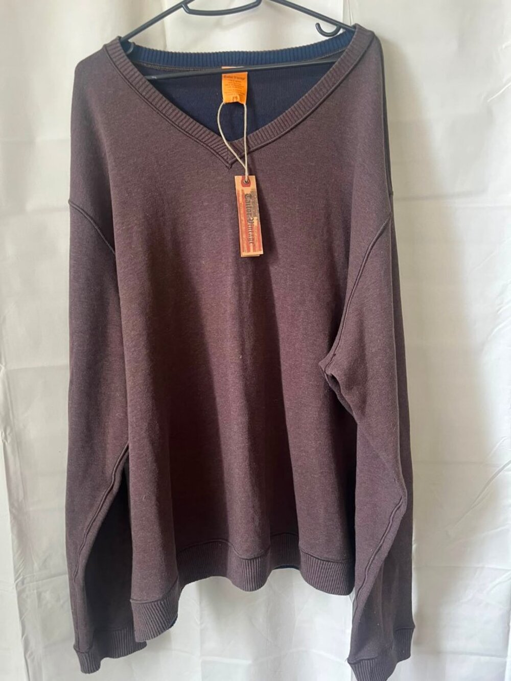 Tailor Vintage Reversible V-Neck Pullover Sweater